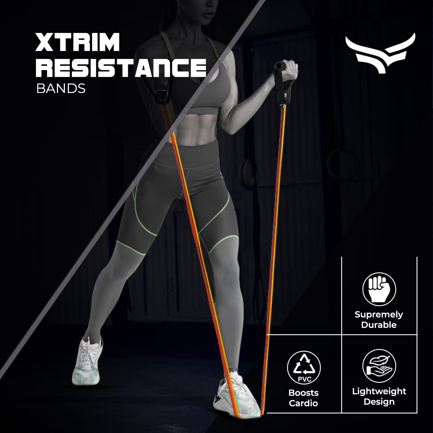 Resistance Bands with Non-Slip Grip Handles & Stretchable Bands, Ideal for Glute Work, Toning Booty Legs, Butt, Hips (Tube - 30 lbs)