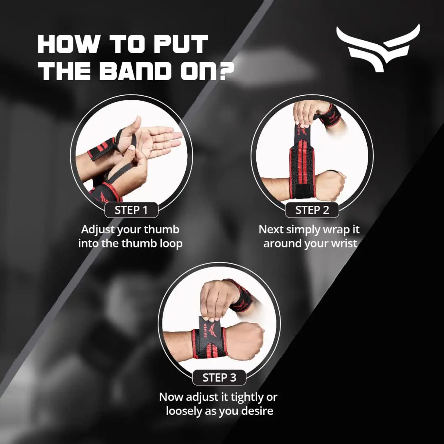 Wrist Support for Men & Women, Wrist Band for Gym Wrist Wrap/Straps Gym Accessories for Men for Hand Grip & Wrist Support Crepe Bandage While Workout & Muscle Relaxation
