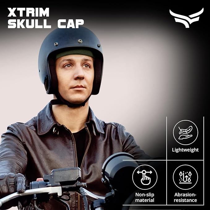 Unisex Helmet Skull Cap for Bikers & Cyclists, Cotton Head Cap, Hair Inner Helmet Cover Cap for Men, Sweat Cooling Skull Cap for Women, Skull Cap for Summer