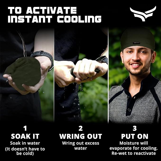 Unisex Helmet Skull Cap for Bikers & Cyclists, Cotton Head Cap, Hair Inner Helmet Cover Cap for Men, Sweat Cooling Skull Cap for Women, Skull Cap for Summer