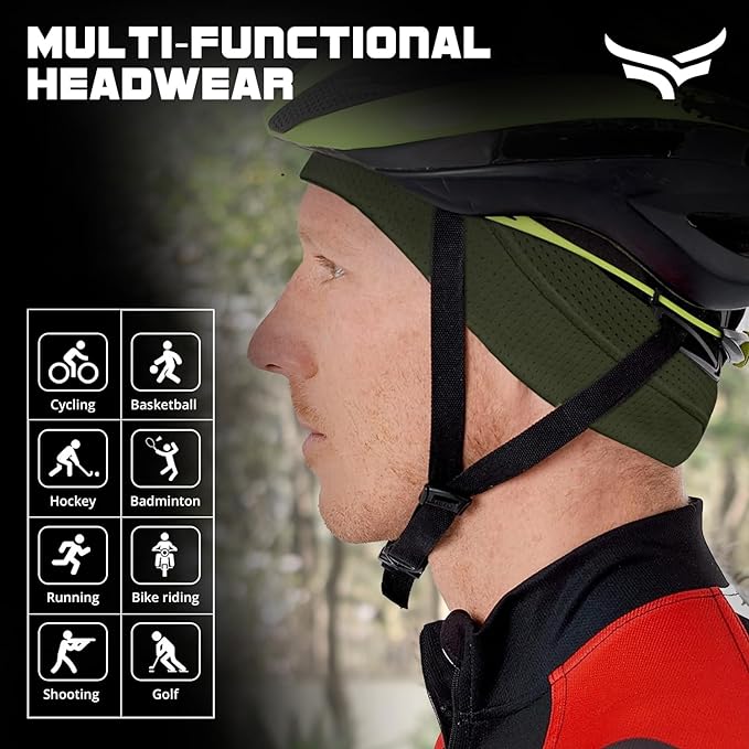 Unisex Helmet Skull Cap for Bikers & Cyclists, Cotton Head Cap, Hair Inner Helmet Cover Cap for Men, Sweat Cooling Skull Cap for Women, Skull Cap for Summer