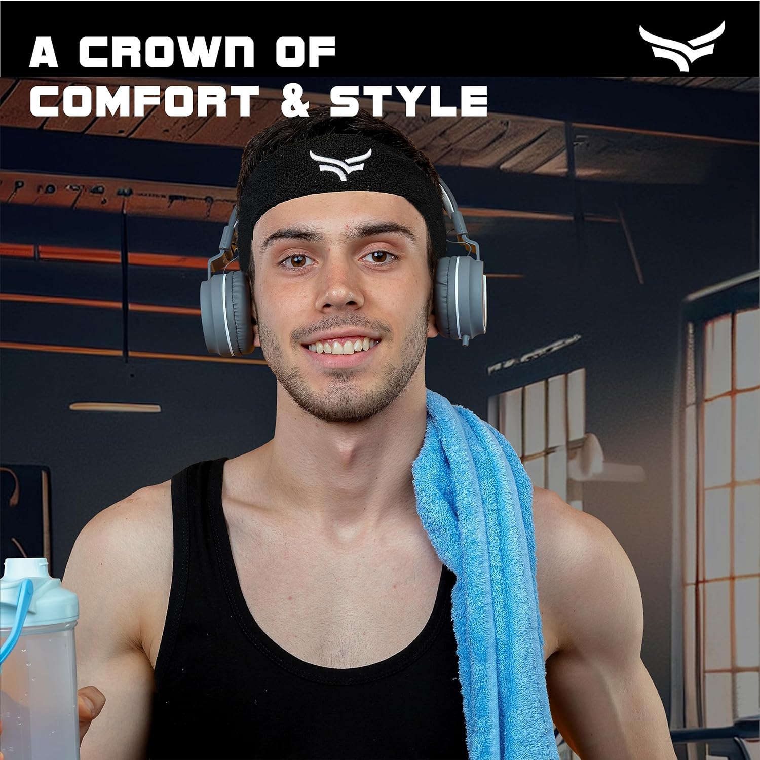 Unisex Head Band,Moisture-Wicking, Comfortable Fit, Breathable Fabric, Highly Elastic (Black)
