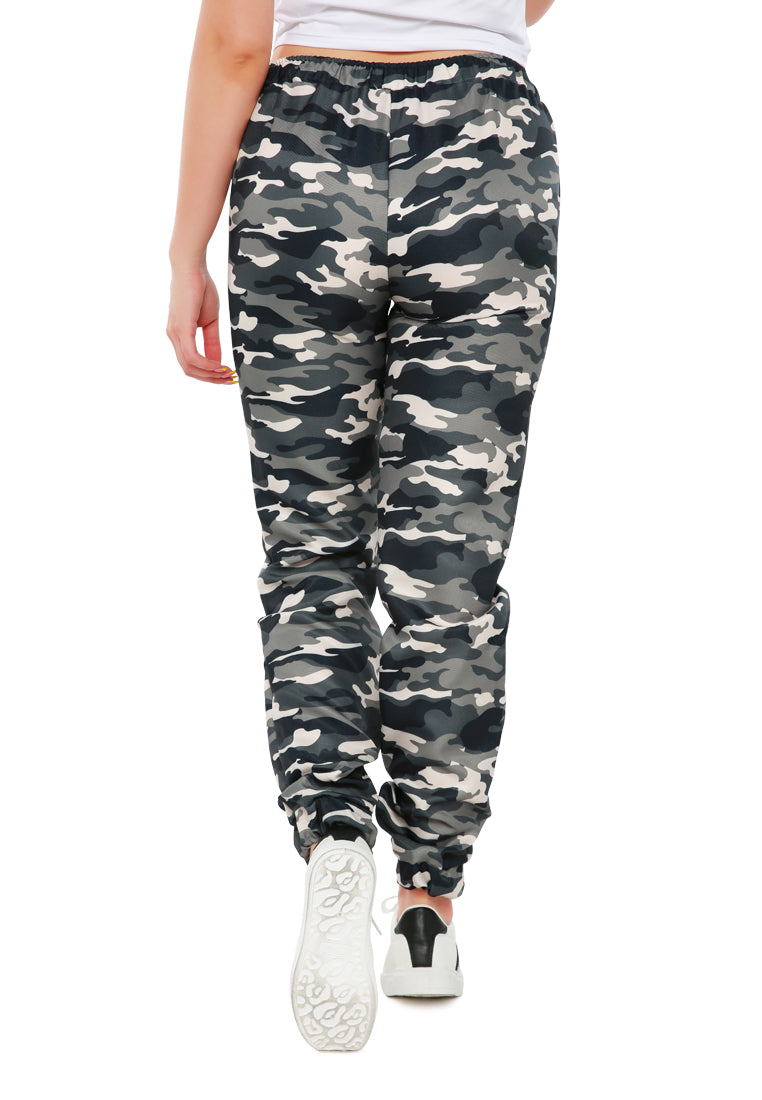 camouflage printed joggers pants