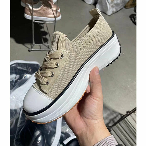 Summer Knitted Breathable Sneakers Women&