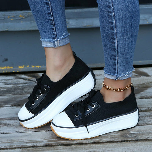 Summer Knitted Breathable Sneakers Women&