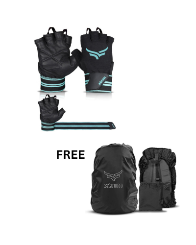 100% Gym Gloves for Men and Women + Rain & Dust Proof Protector for 30L to 40L Backpacks ( BUY 1 GET 1 FREE )