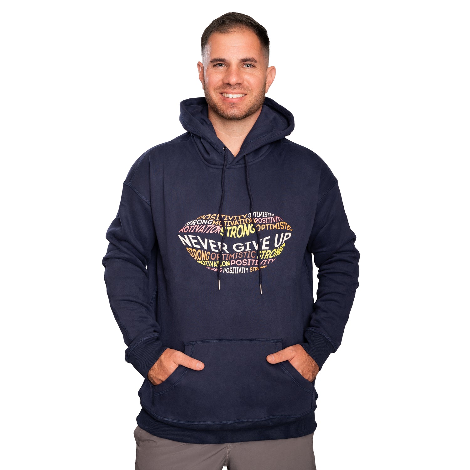 Motivational hoodie, Never Give Up Sweatshirt Gift