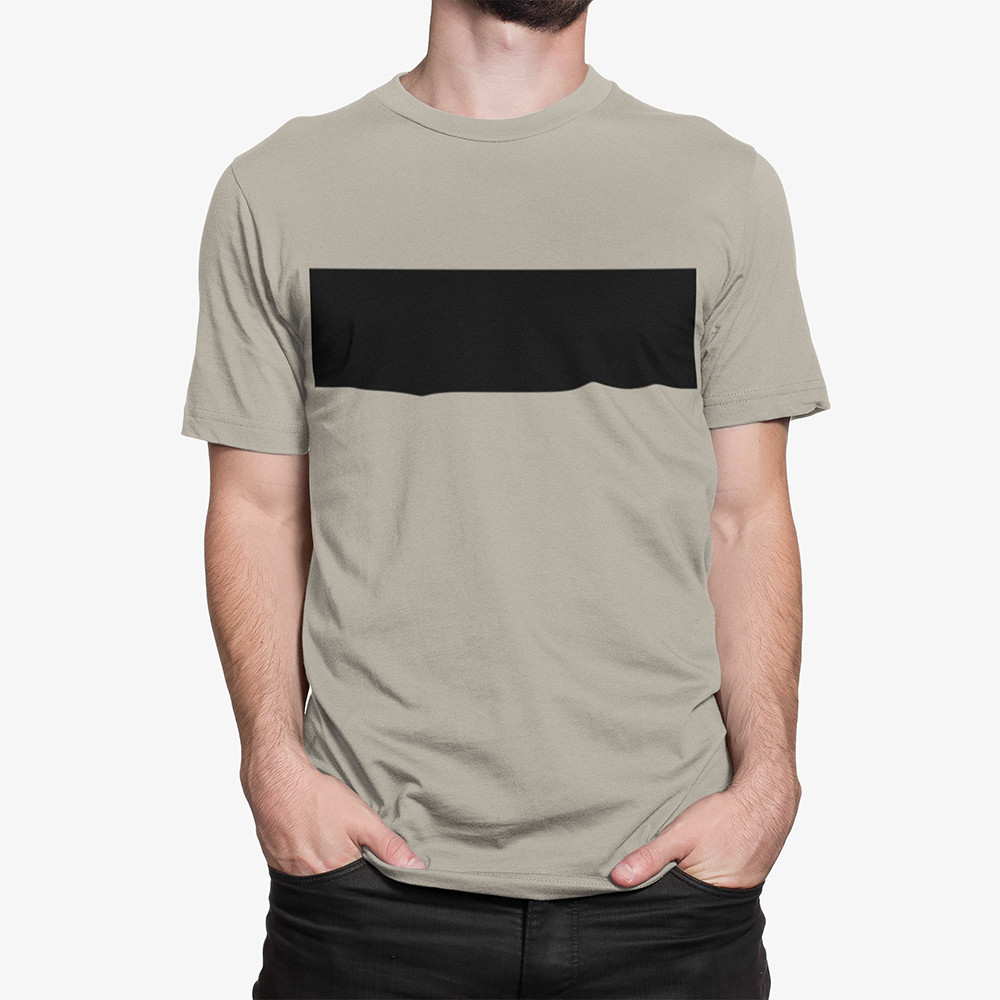 Mens Black Colorblock T-Shirt - Indicart