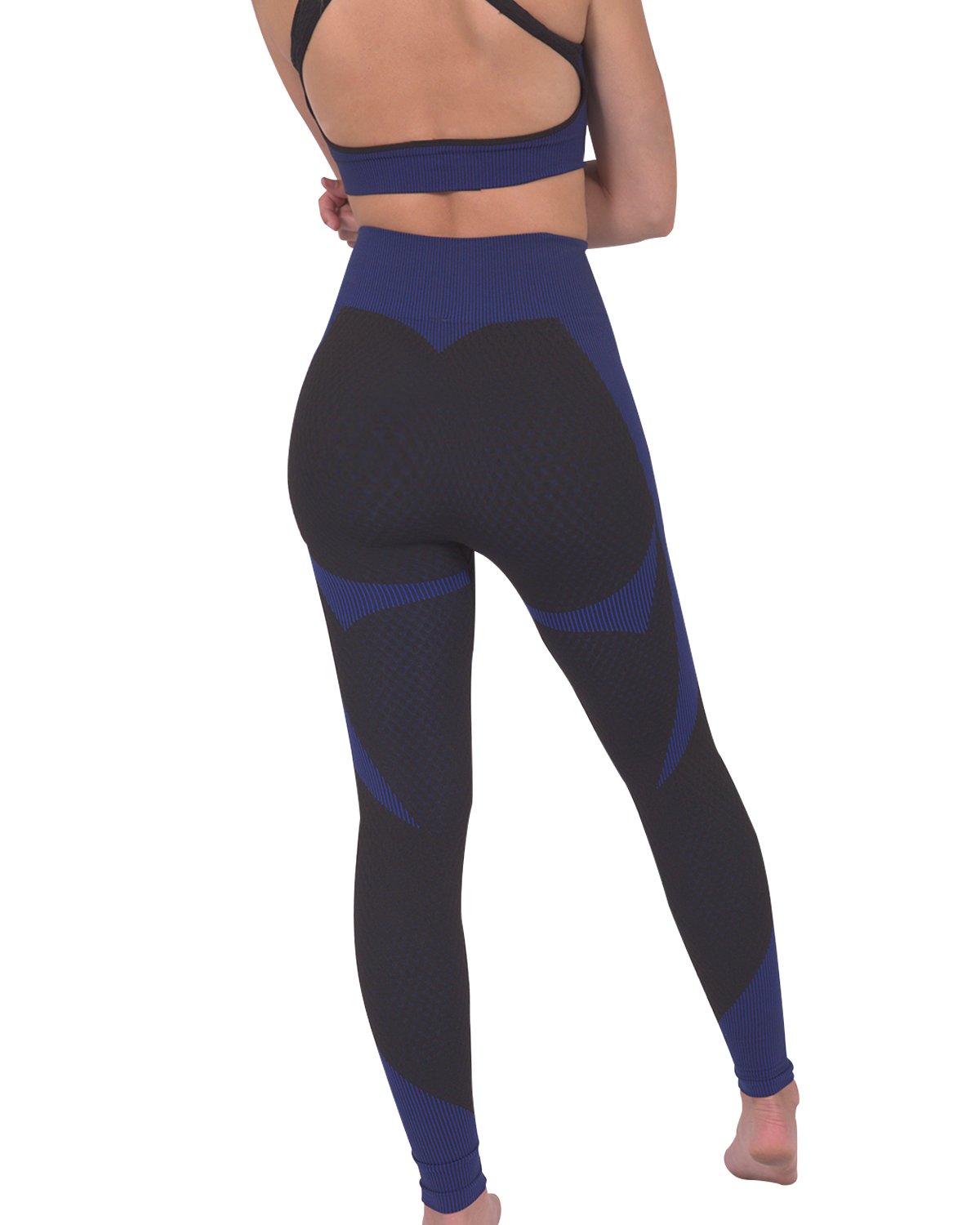 Trois Seamless Legging - Black with Navy - Indicart