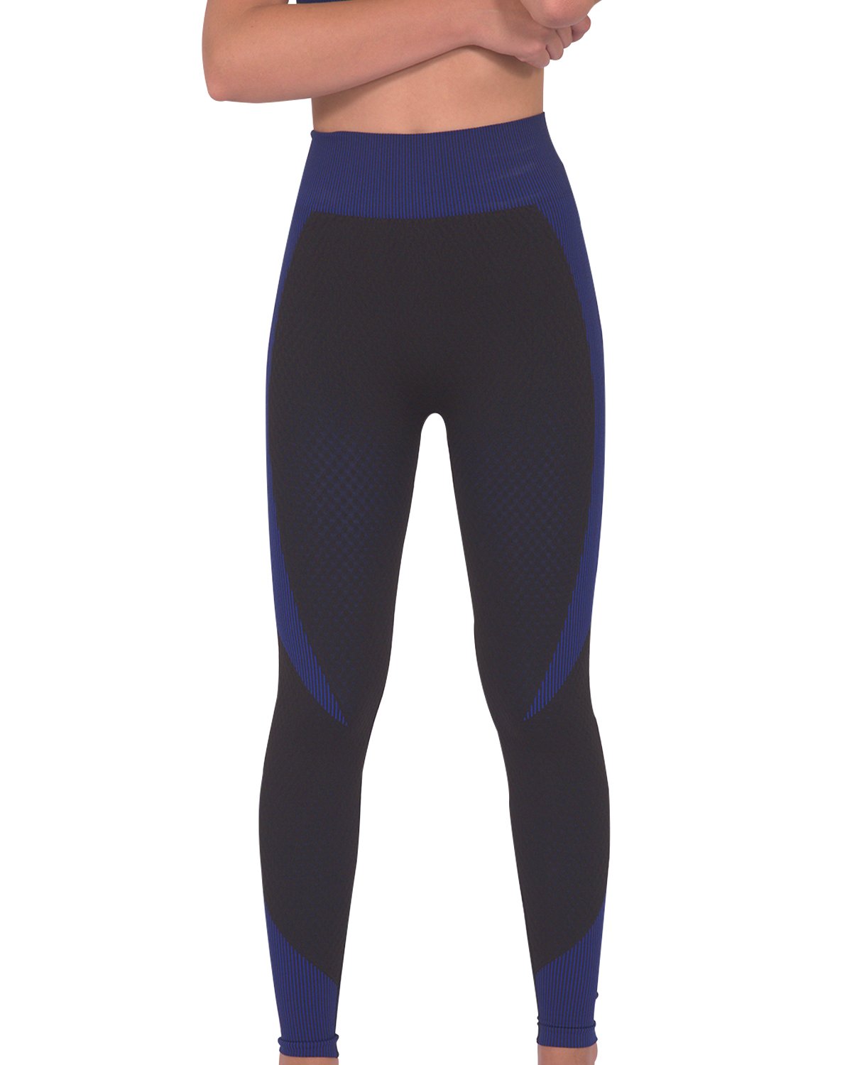 Trois Seamless Legging - Black with Navy - Indicart