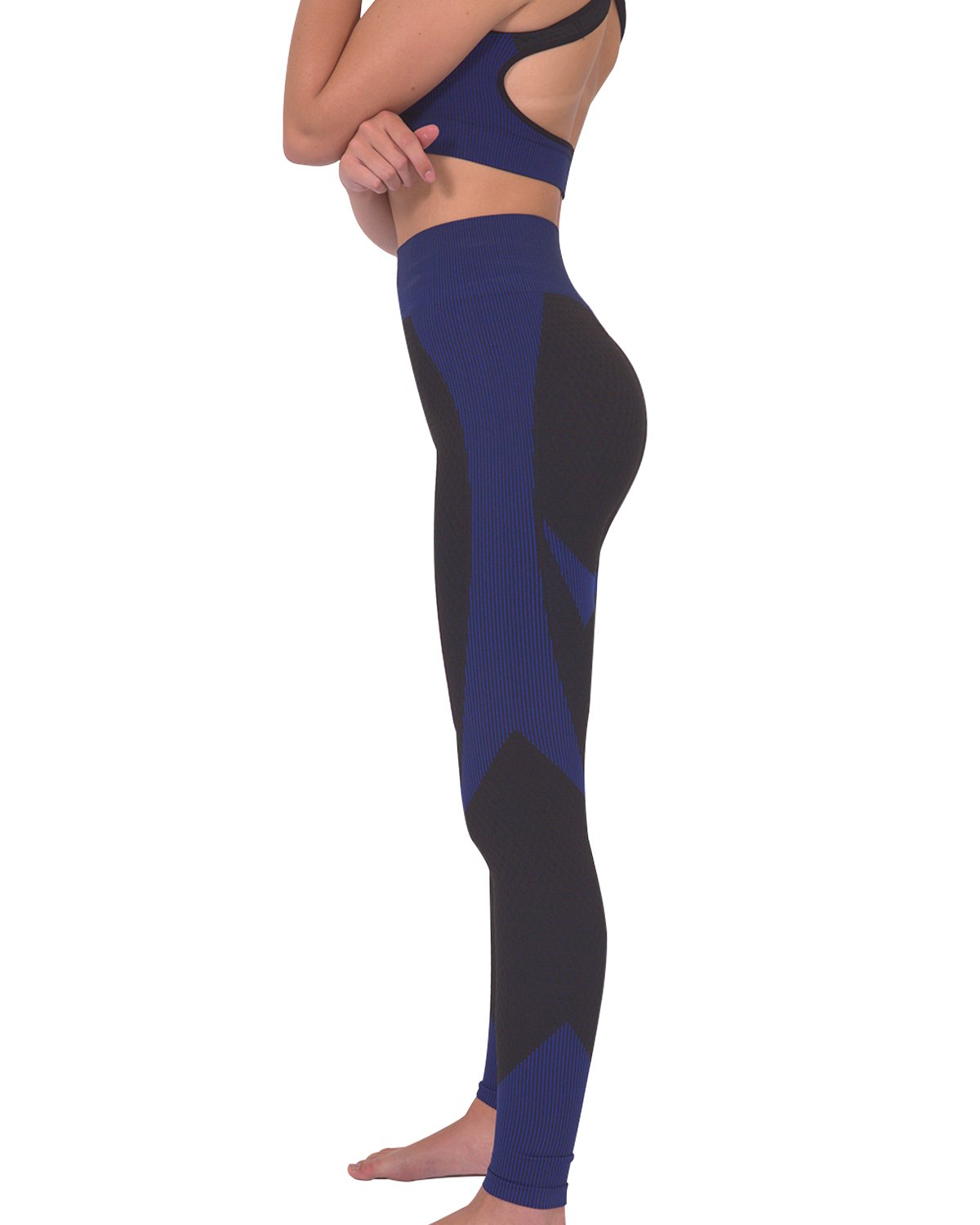 Trois Seamless Legging - Black with Navy - Indicart