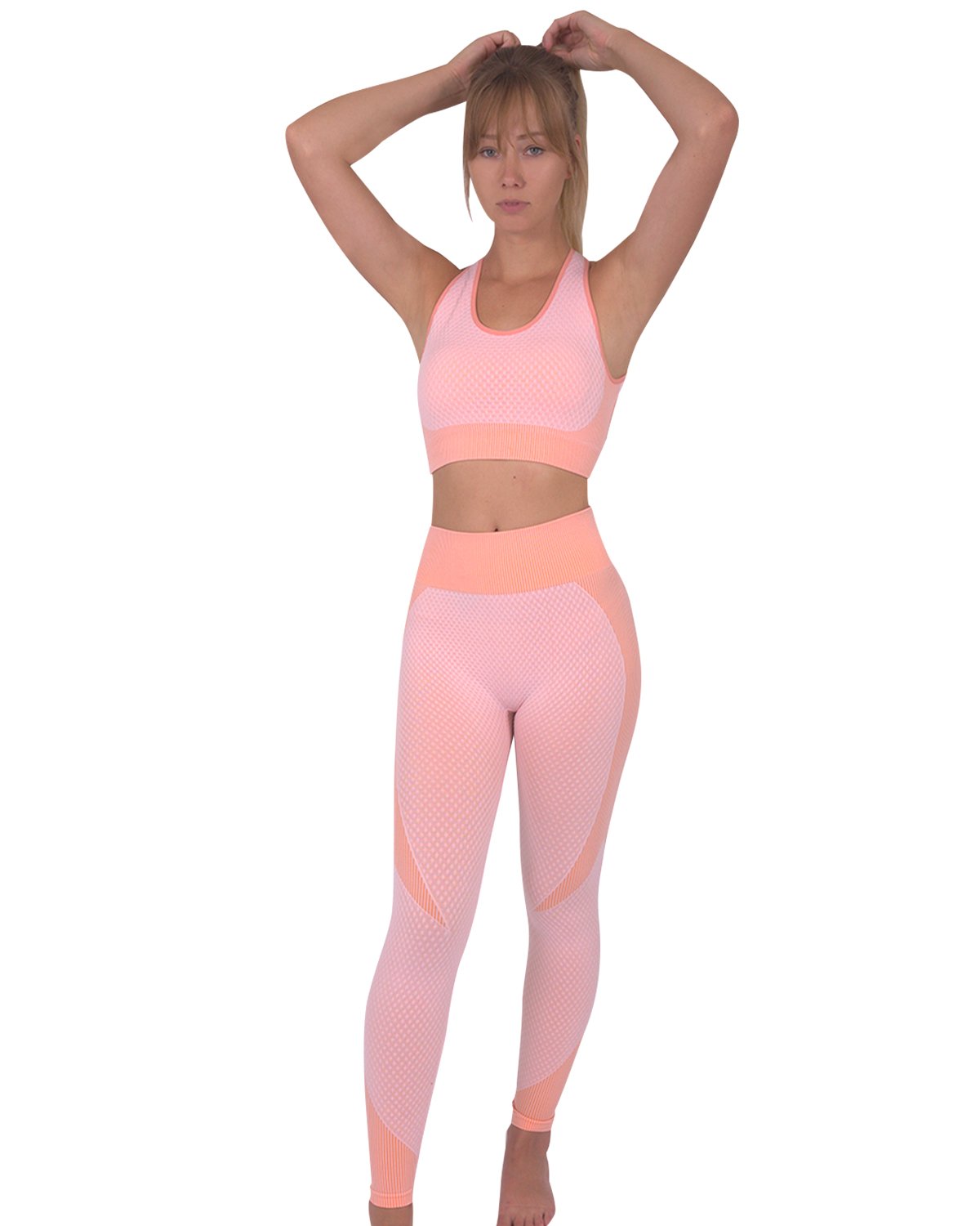 Trois Seamless Sports Bra - Pink - Indicart