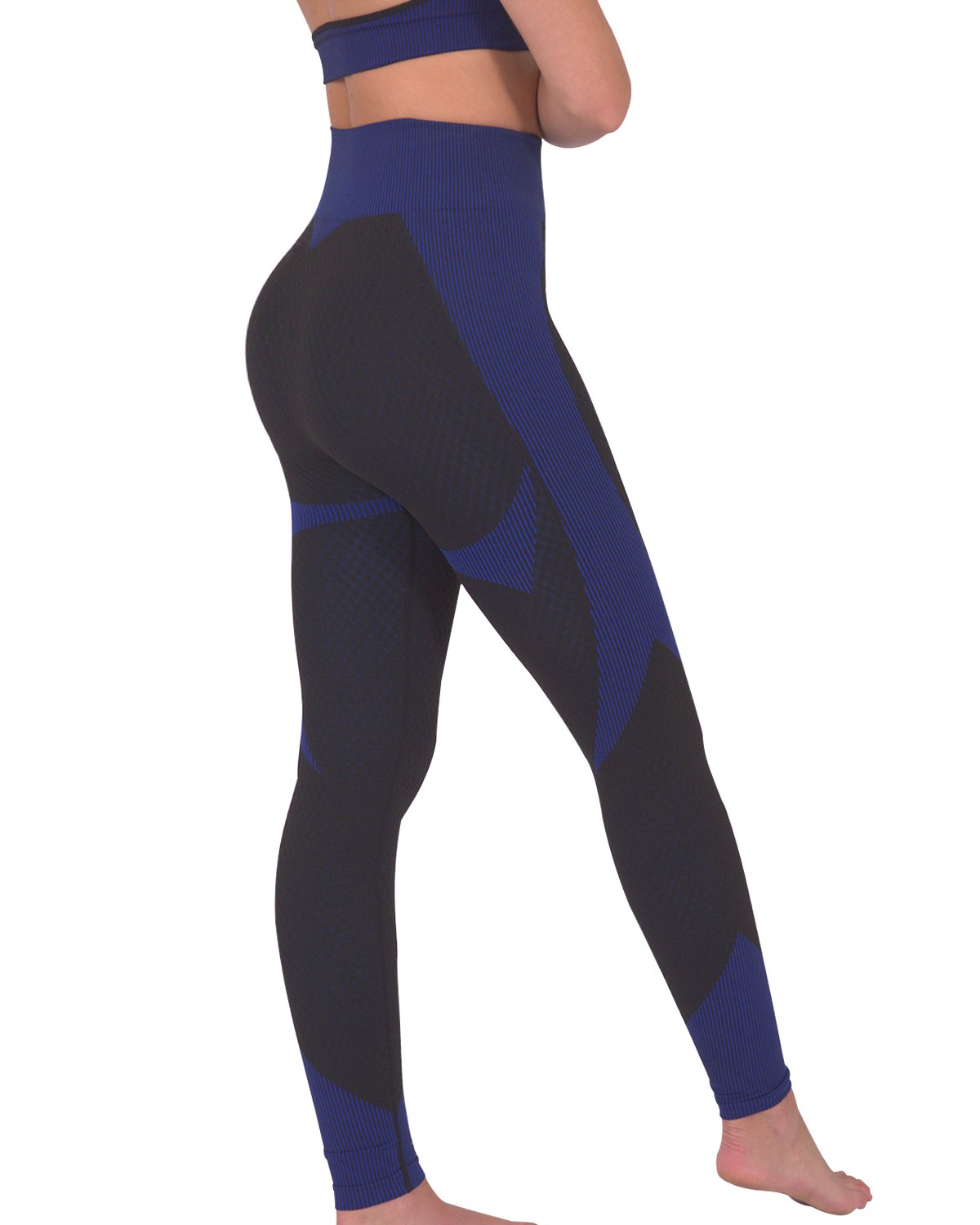Trois Seamless Legging - Black with Navy - Indicart