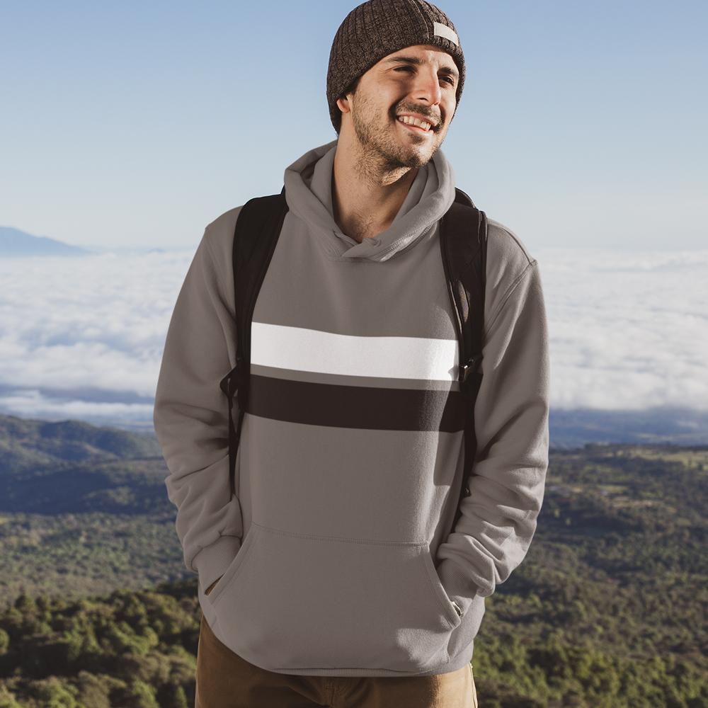 Mens Double Strip Hoodie - Indicart