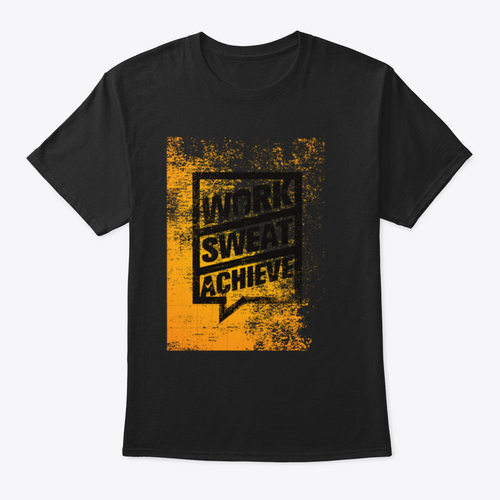 Work Sweat Achieve Workout And Fitness Design T-Shirt