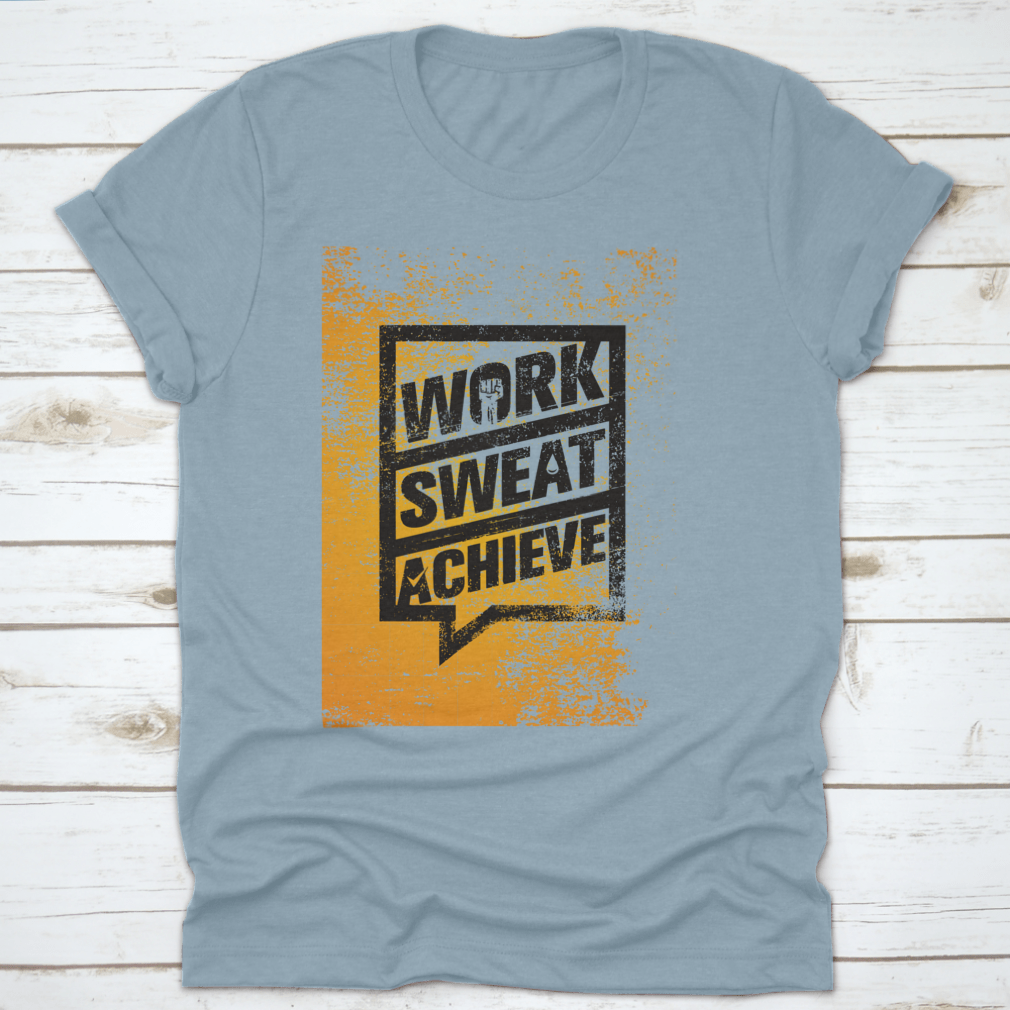 Work Sweat Achieve Workout And Fitness Design T-Shirt