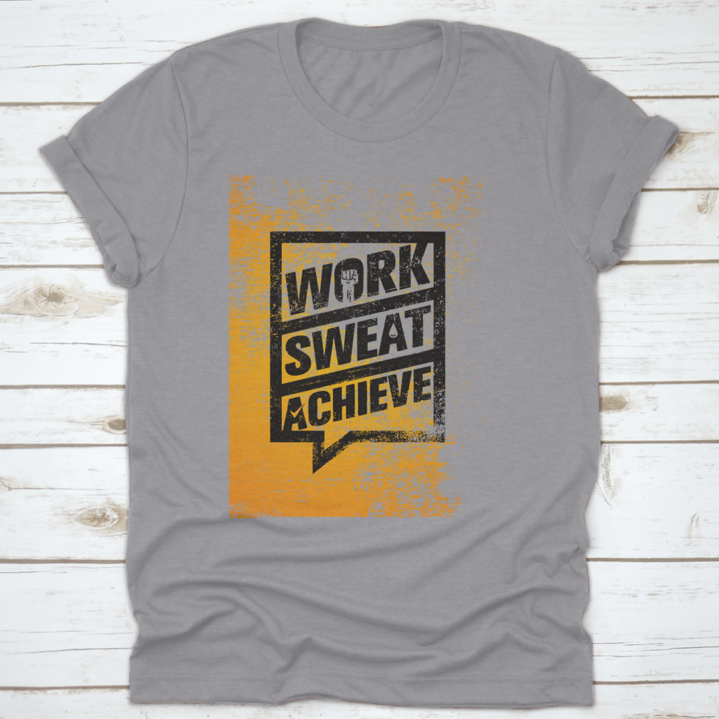 Work Sweat Achieve Workout And Fitness Design T-Shirt