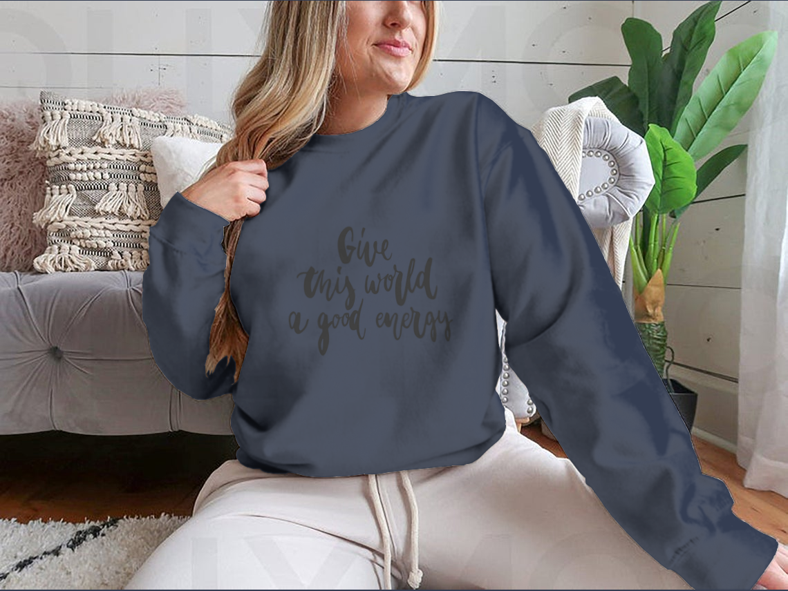 Inspirational Quote Printed Sweatshirt For Women