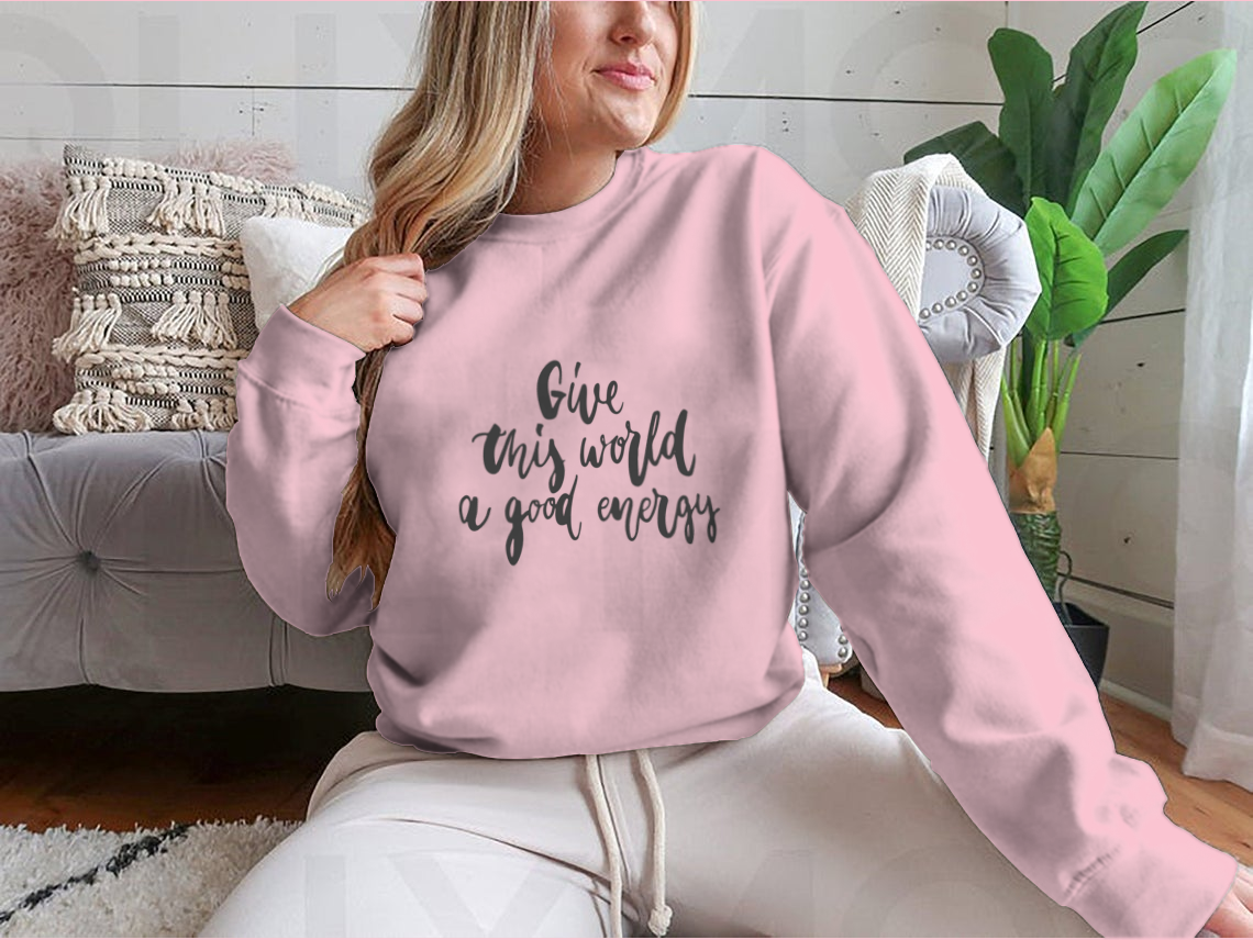 Inspirational Quote Printed Sweatshirt For Women