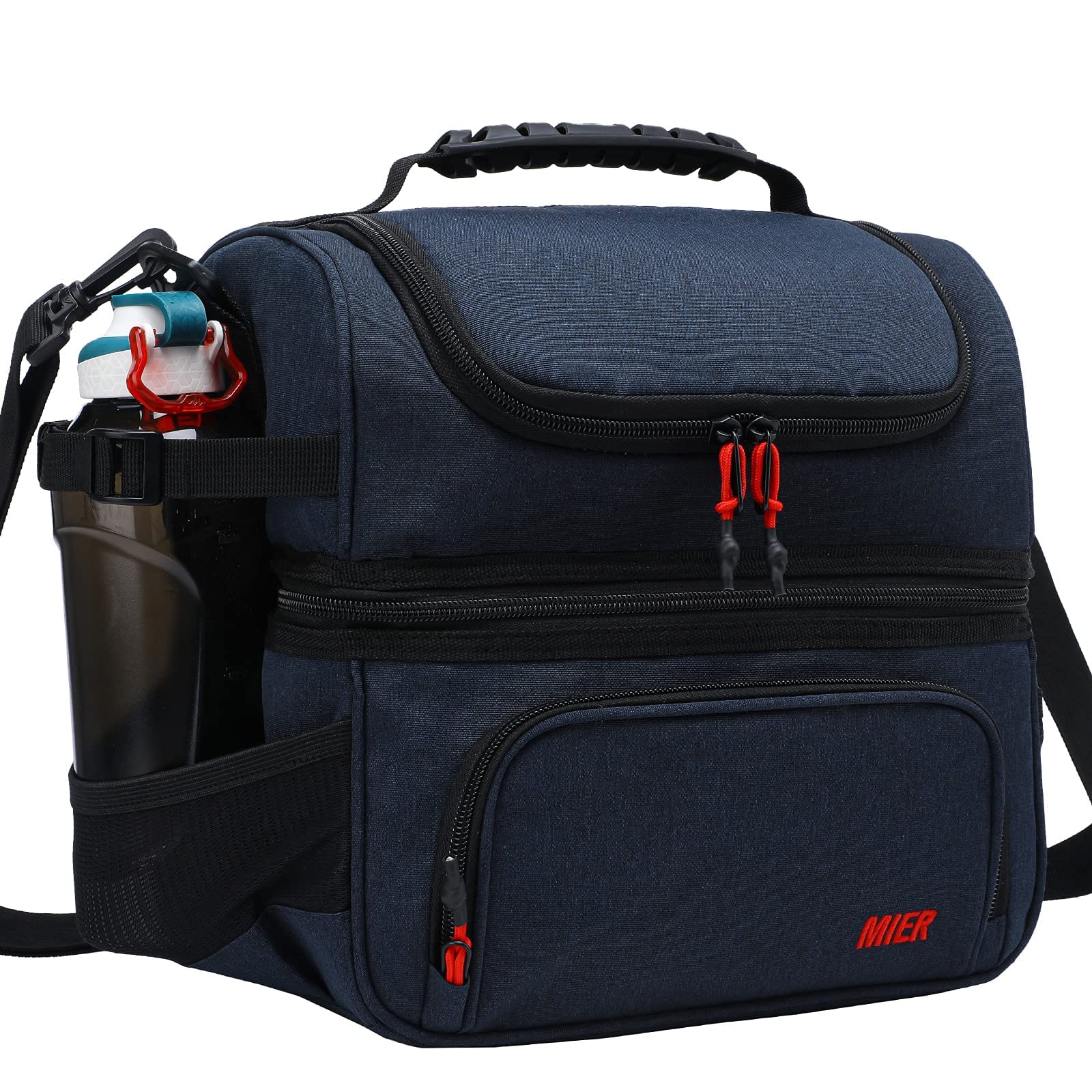 Dual Compartment Large Insulated Lunch Bag Cooler Tote Adult Lunch Bag MIER