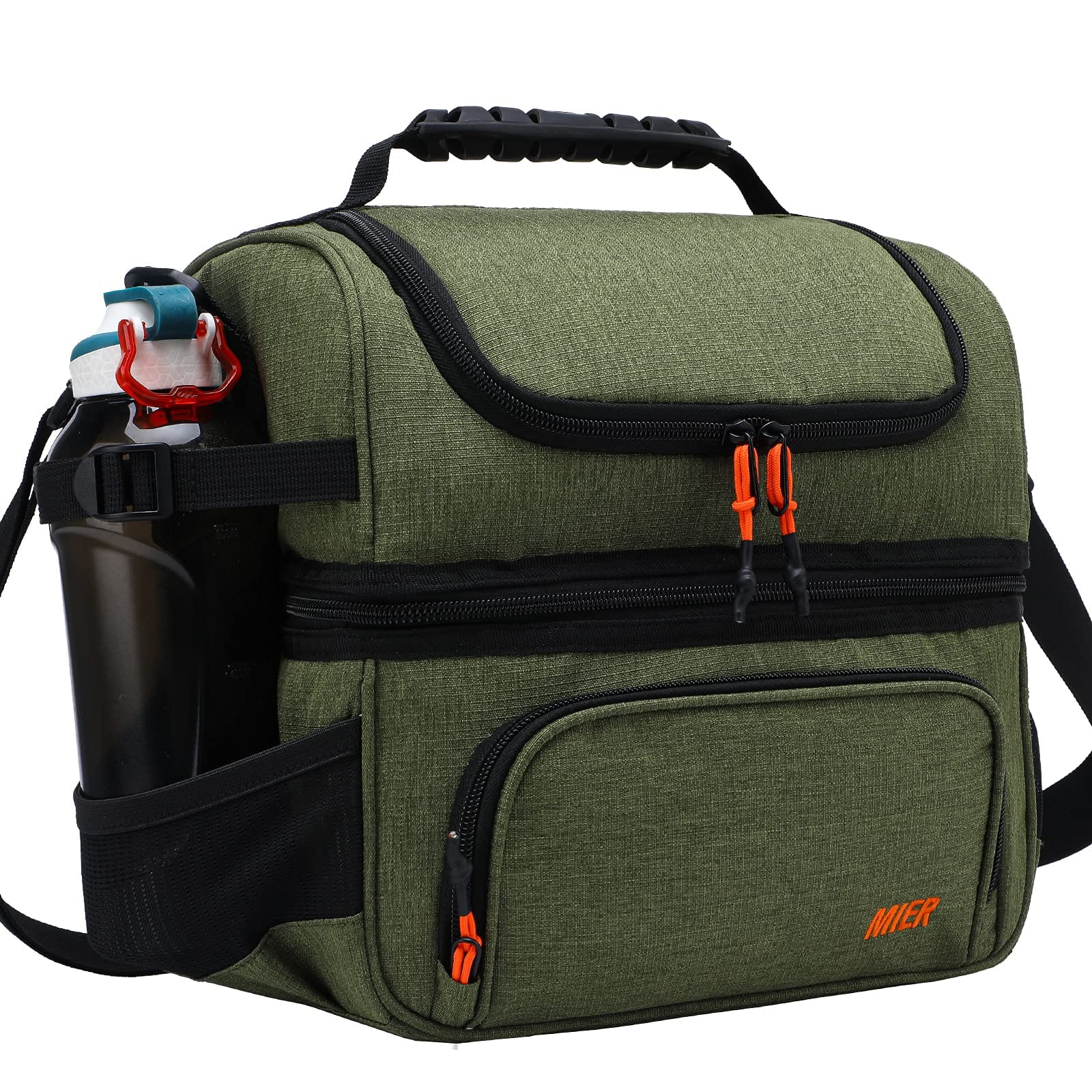 Dual Compartment Large Insulated Lunch Bag Cooler Tote Adult Lunch Bag MIER