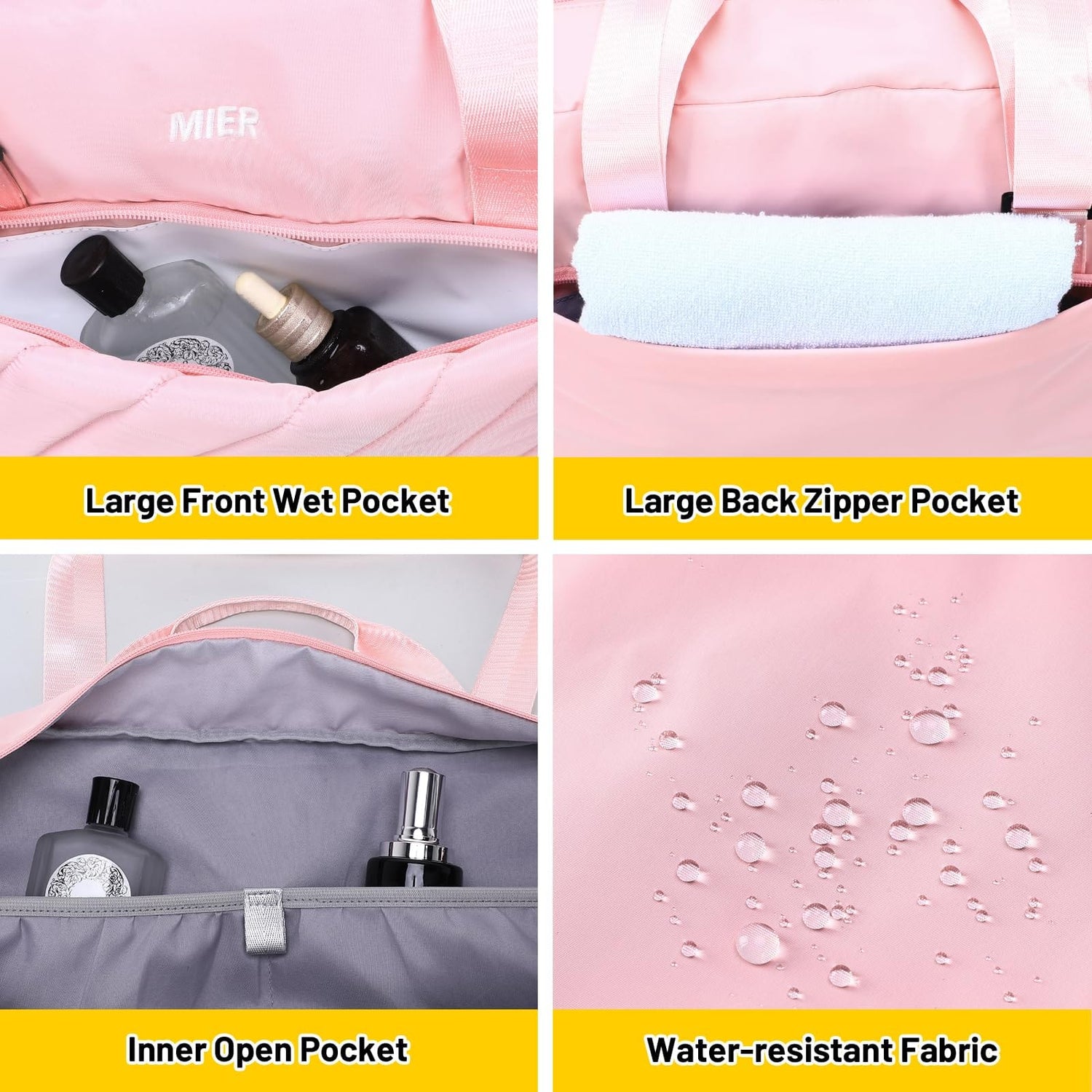 Gym Bag for Women Cute Travel Duffle Bags with Shoes Compartment Gym Duffel Bag MIER