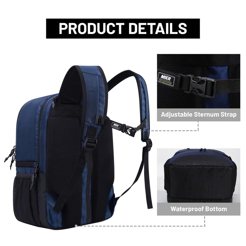 Insulated 2-in-1 Lunch Backpack with Cooler Compartment Backpack Cooler MIER
