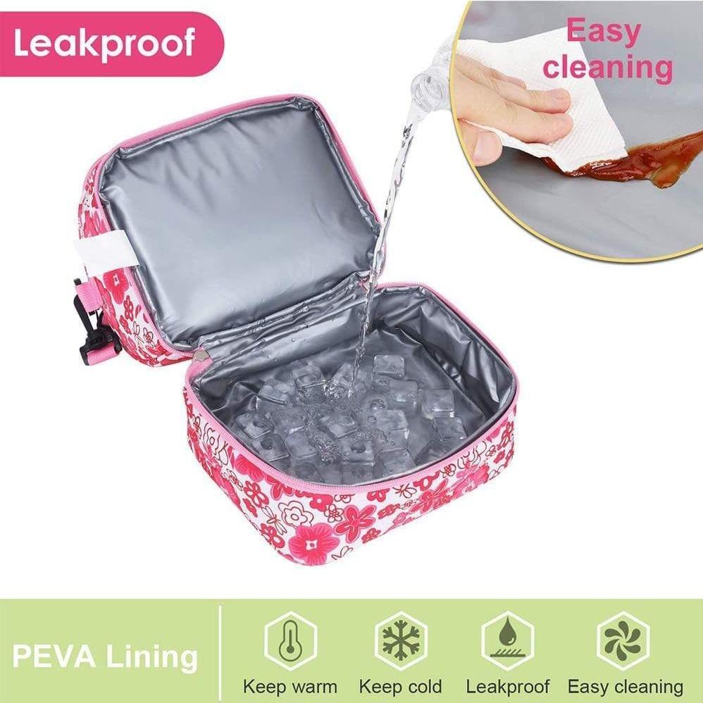 Insulated Double Compartment Lunch Bag with Shoulder Strap Lunch Bag MIER