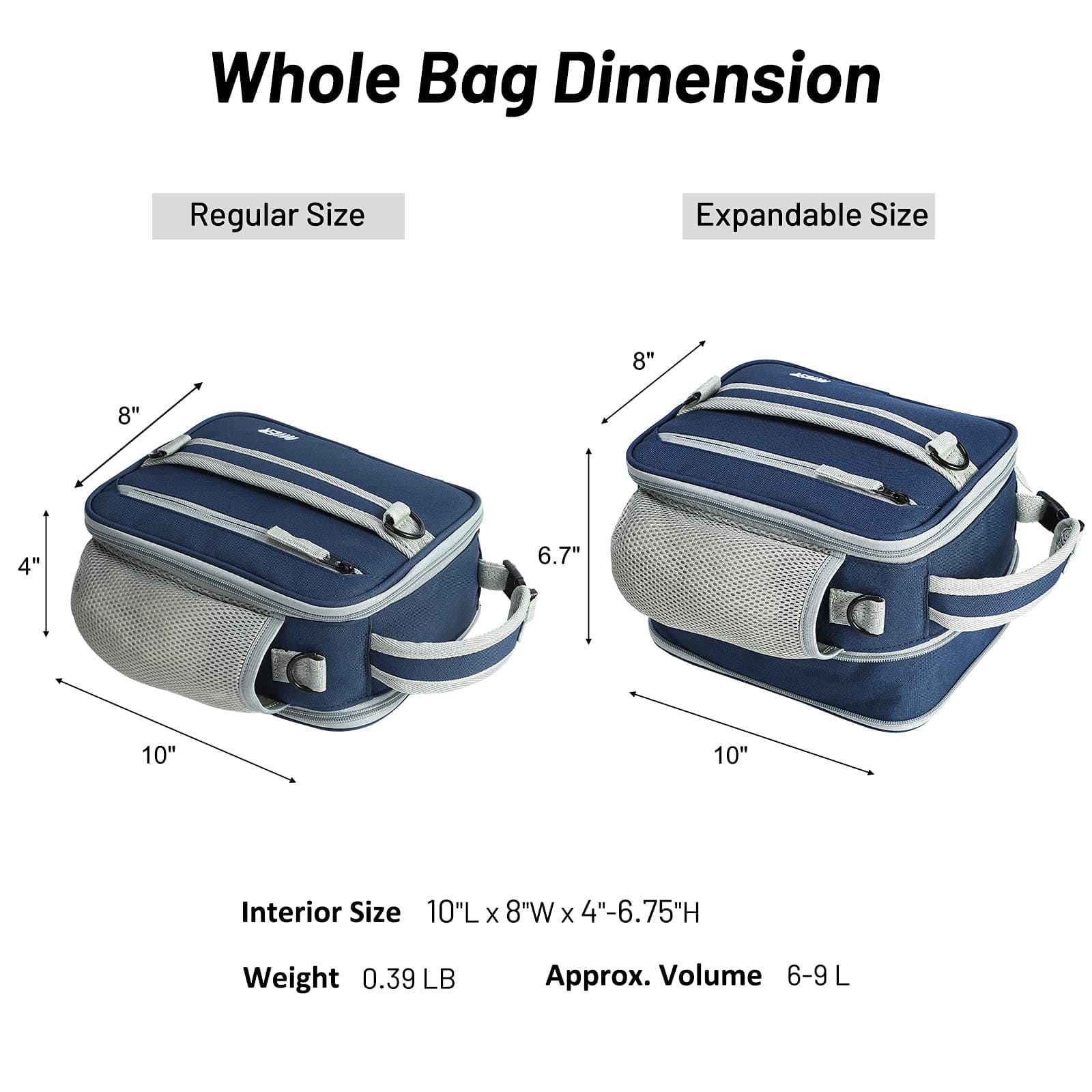 Insulated Expandable Lunch Box Bag Adult Lunch Bag MIER