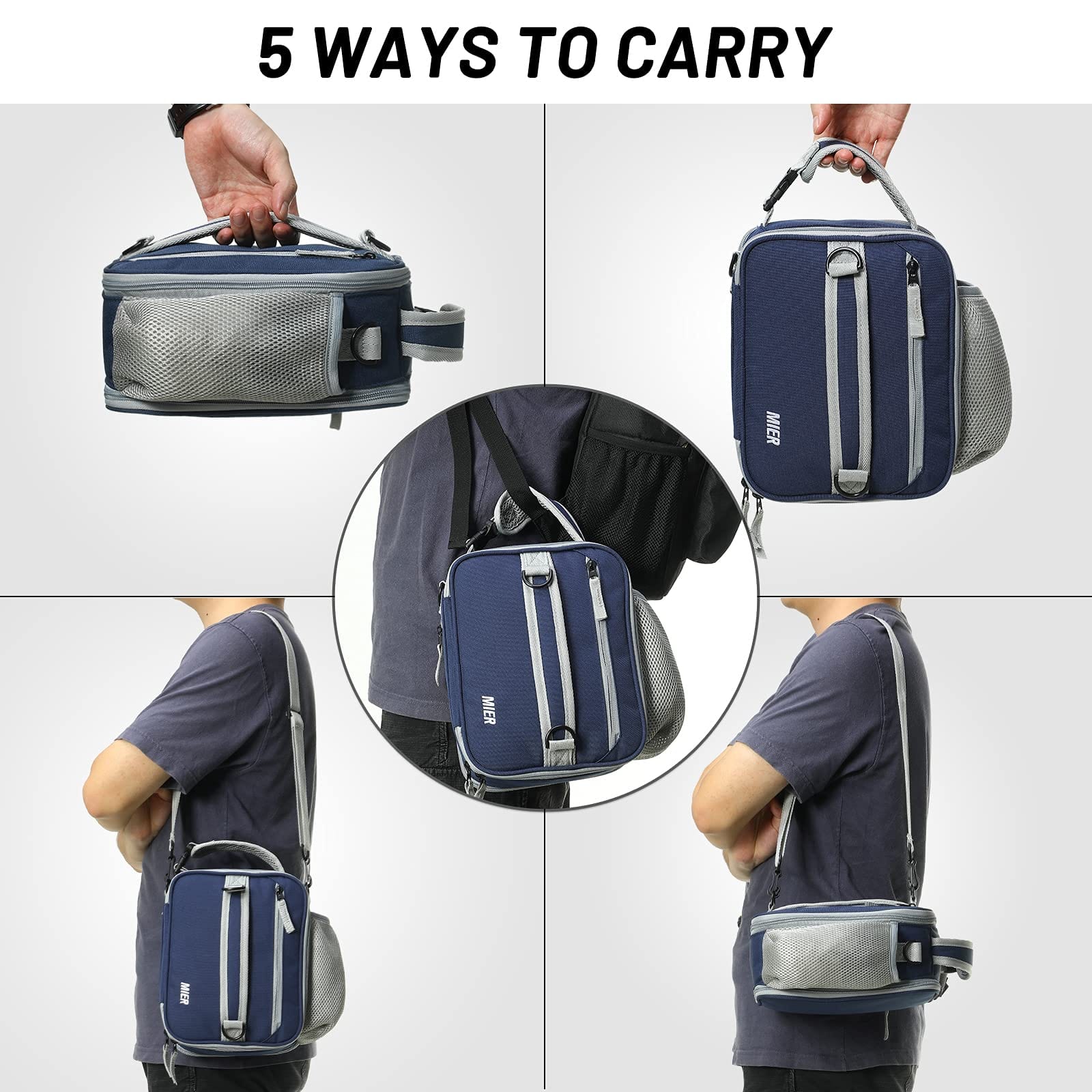Insulated Expandable Lunch Box Bag Adult Lunch Bag MIER