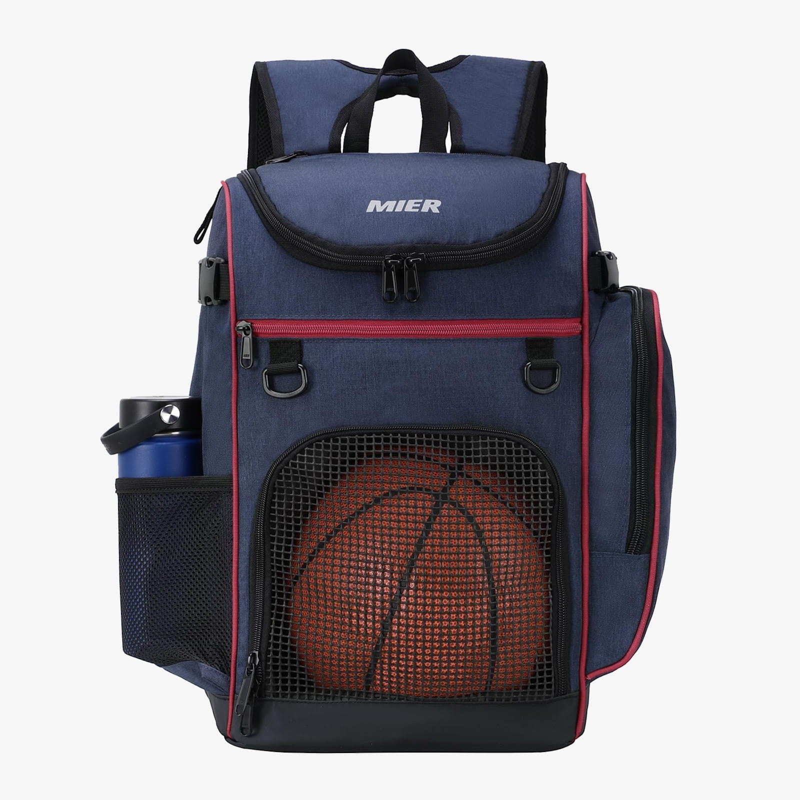 Large Basketball Backpack Sports Bag with Ball Compartment Backpack Bag MIER