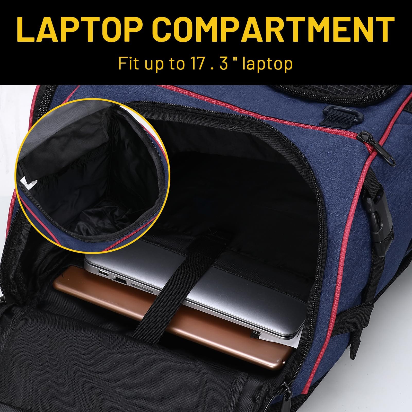 Large Basketball Backpack Sports Bag with Ball Compartment Backpack Bag MIER