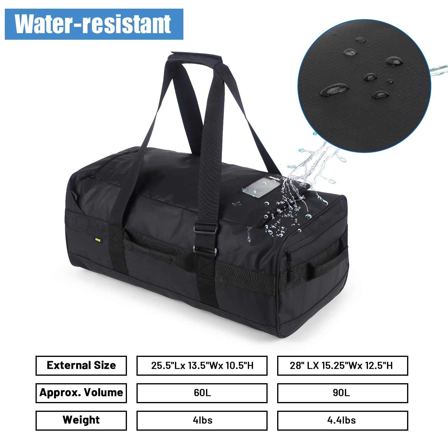 Large Convertible Backpack Duffle Heavy Duty Duffel Bag Backpack Duffel MIER