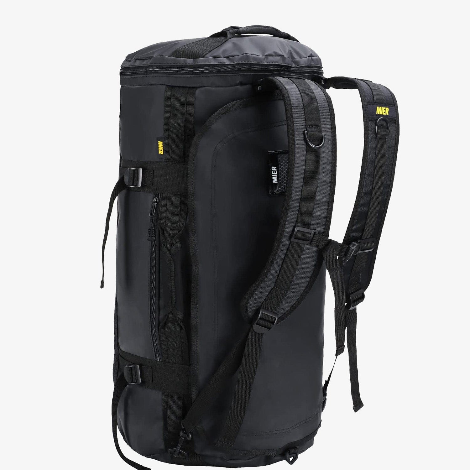 Large Duffel Backpack Sports Gym Bag with Shoe Compartment Backpack Duffel Black / 45L MIER