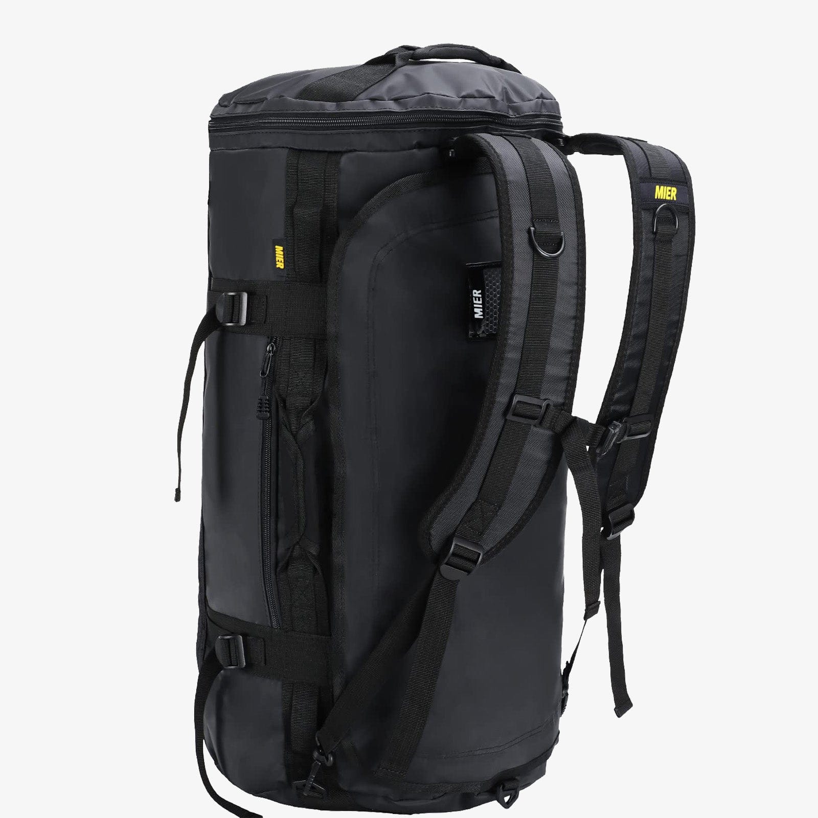 Large Duffel Backpack Sports Gym Bag with Shoe Compartment Backpack Duffel Black / 45L MIER