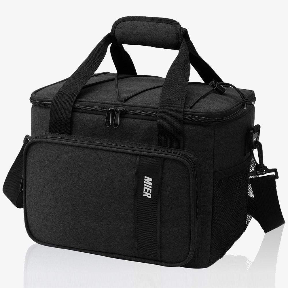 Large Insulated Lunch Cooler Bag for Men Women Cooler Bag Dark Gray / 24 Can MIER