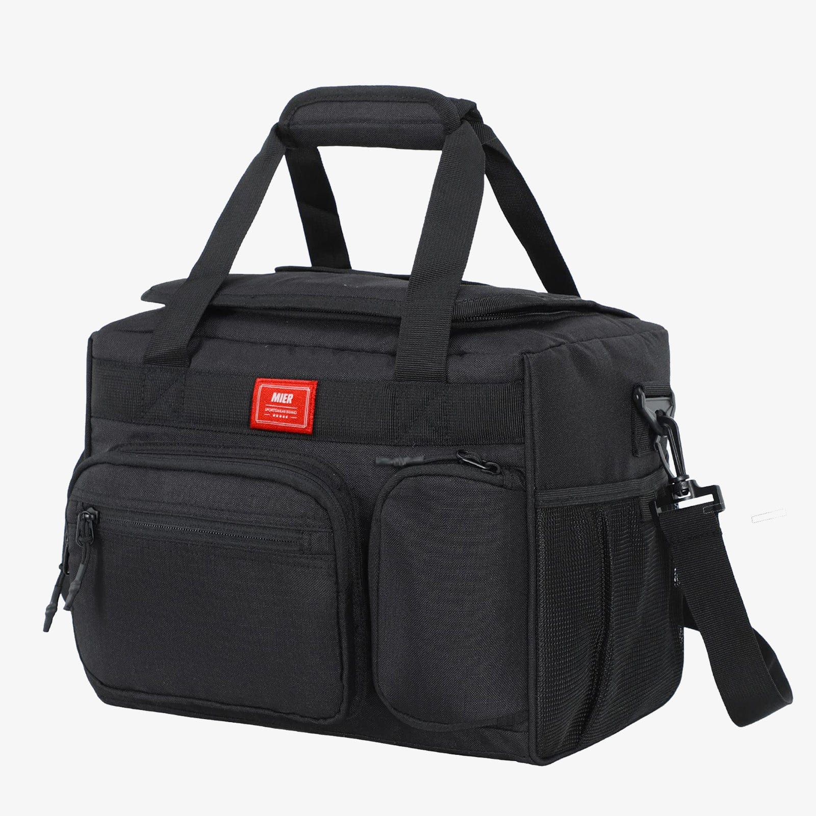 Leakproof Insulated Cooler Lunch Bag for Men Women, 30 Can Adult Lunch Bag Black MIER