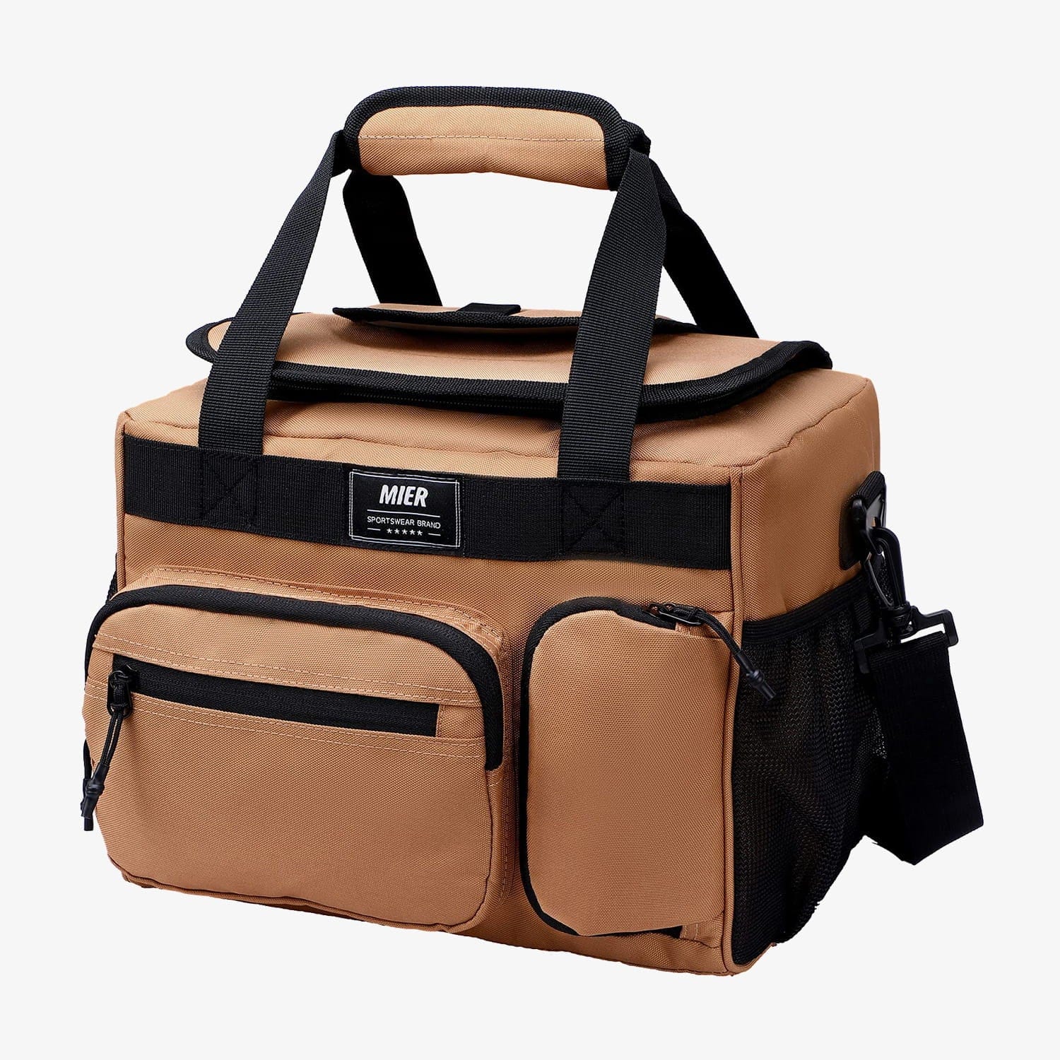 Leakproof Insulated Cooler Lunch Bag for Men Women Adult Lunch Bag Khaki MIER