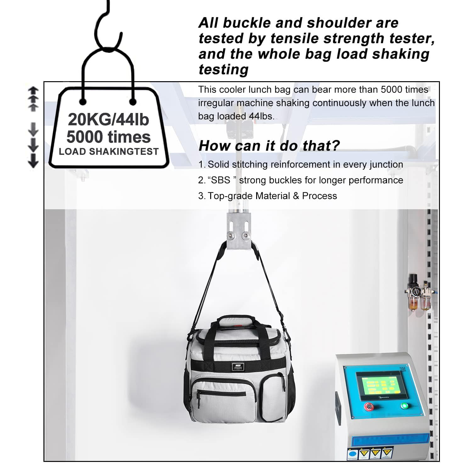 Leakproof Insulated Cooler Lunch Bag for Men Women Adult Lunch Bag MIER
