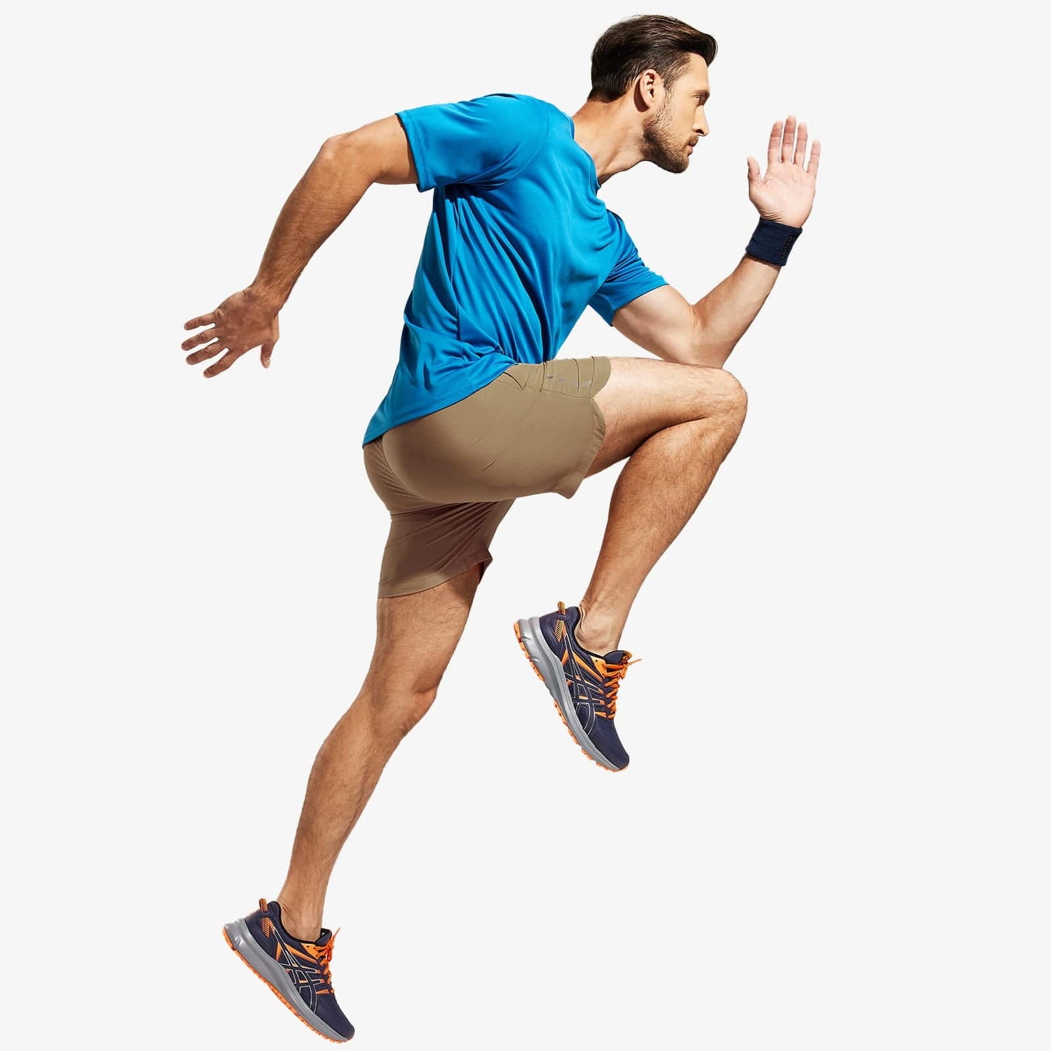 Men 7 Inch Running Shorts Quick Dry with Zipper Pockets Men&