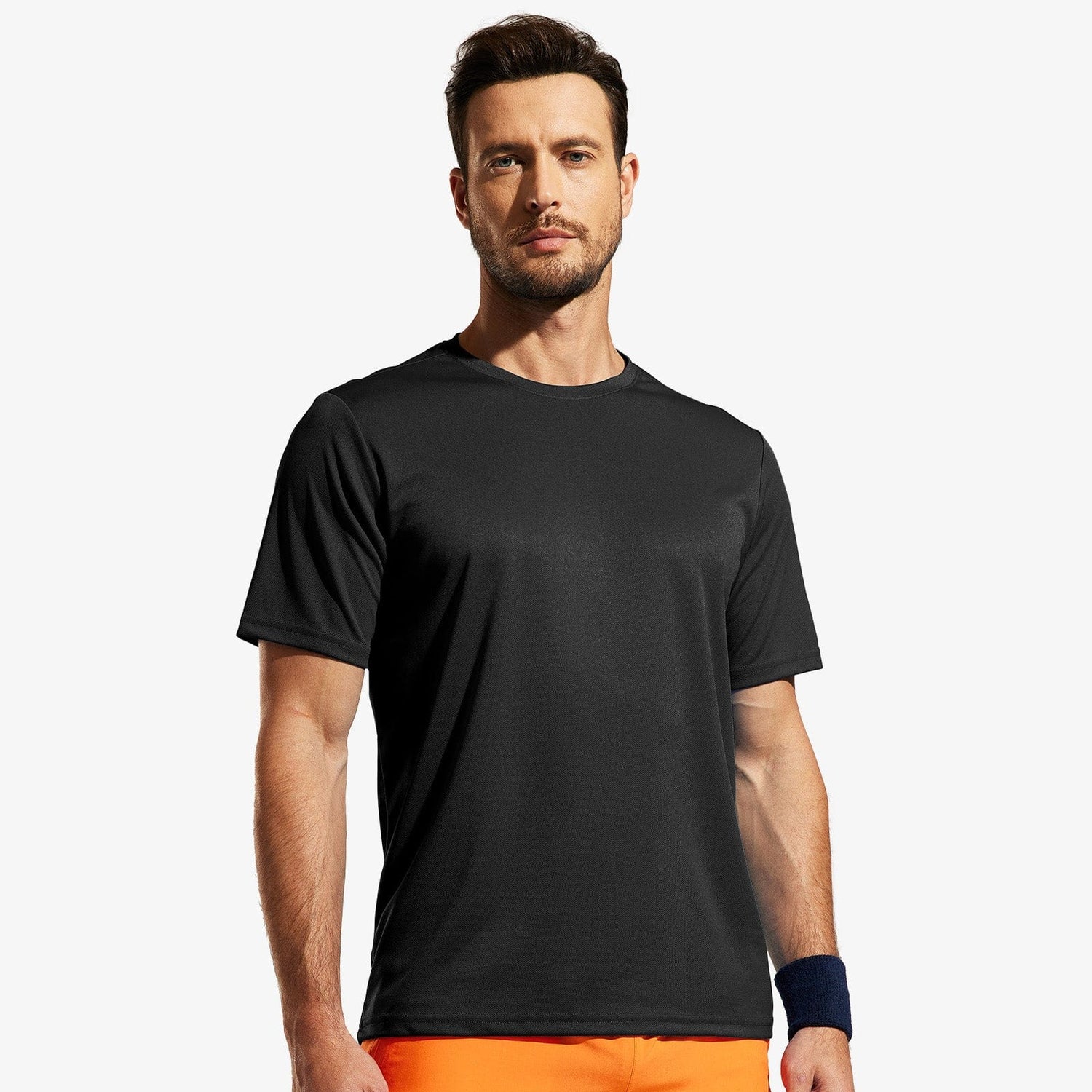 Men Dry Fit Workout T-shirts for Gym Athletic Running Men Shirts Black / S MIER