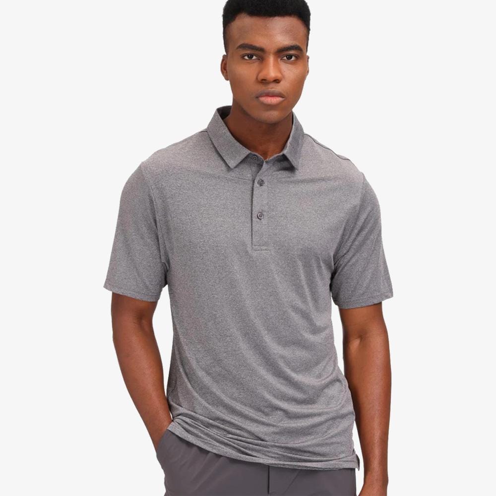 Men Golf Quick Dry Sun Protection Polo Shirts T-Shirt Gray / S MIER
