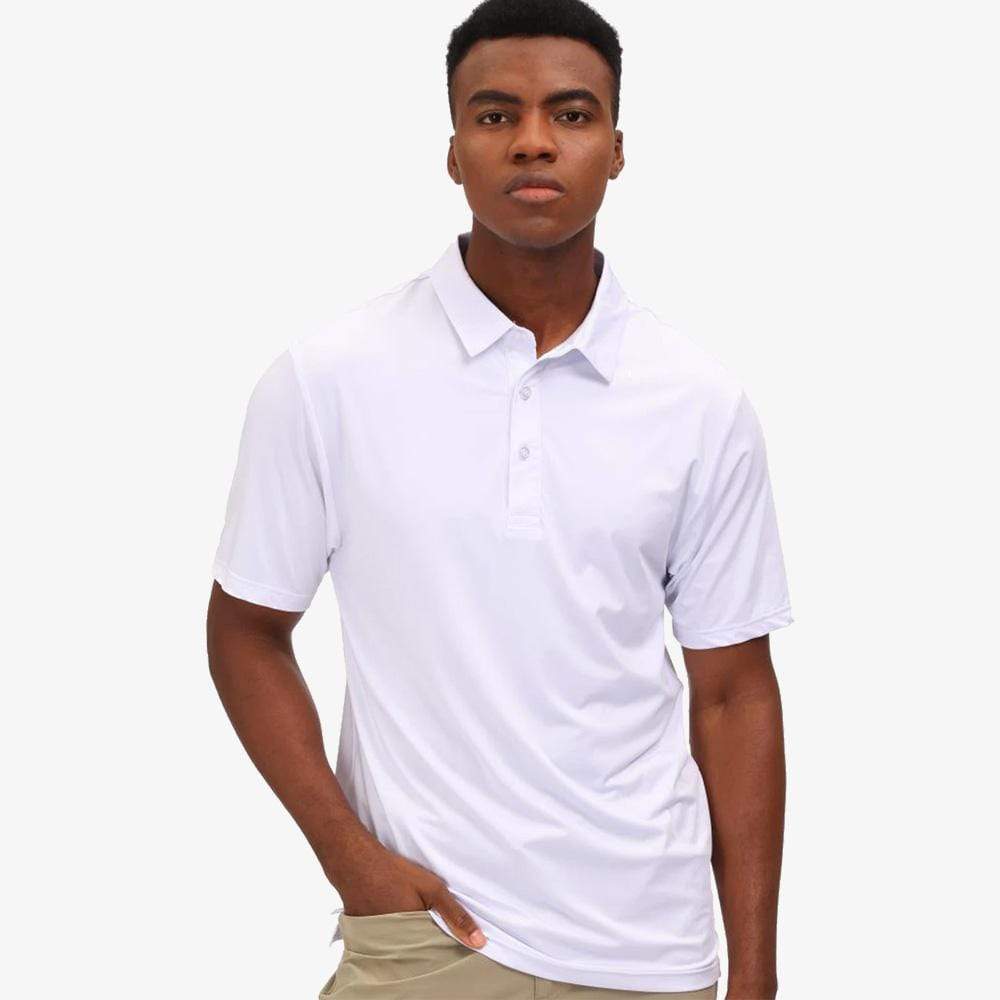 Men Golf Quick Dry Sun Protection Polo Shirts T-Shirt White / S MIER