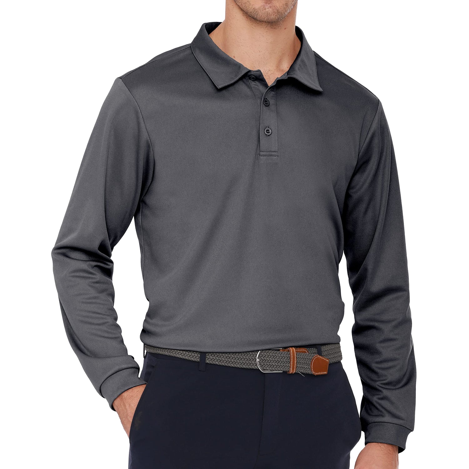 Men Quick-Dry Polo Shirts Polyester Casual Collared Shirts Men Polo MIER