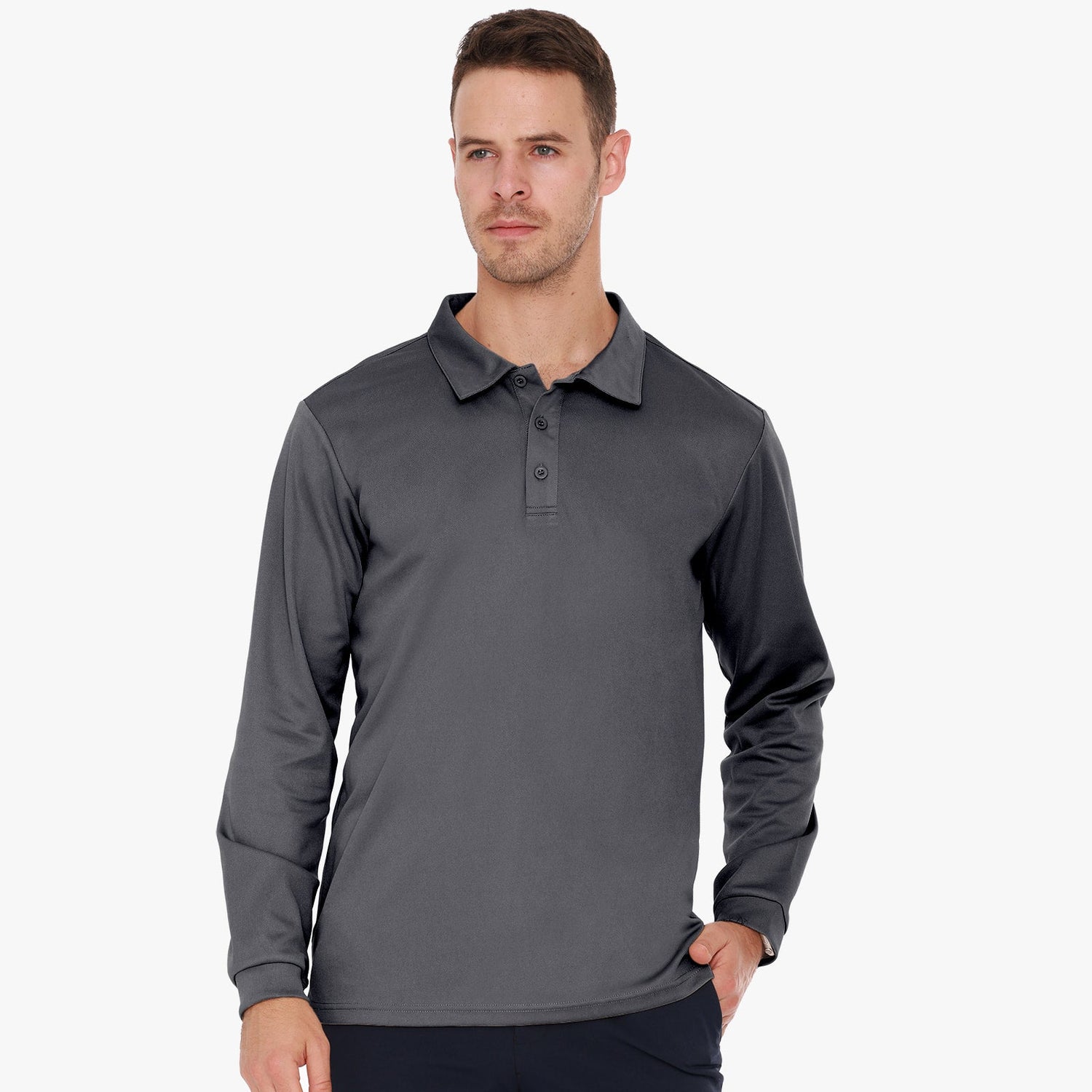 Men Quick-Dry Polo Shirts Polyester Casual Collared Shirts Men Polo MIER