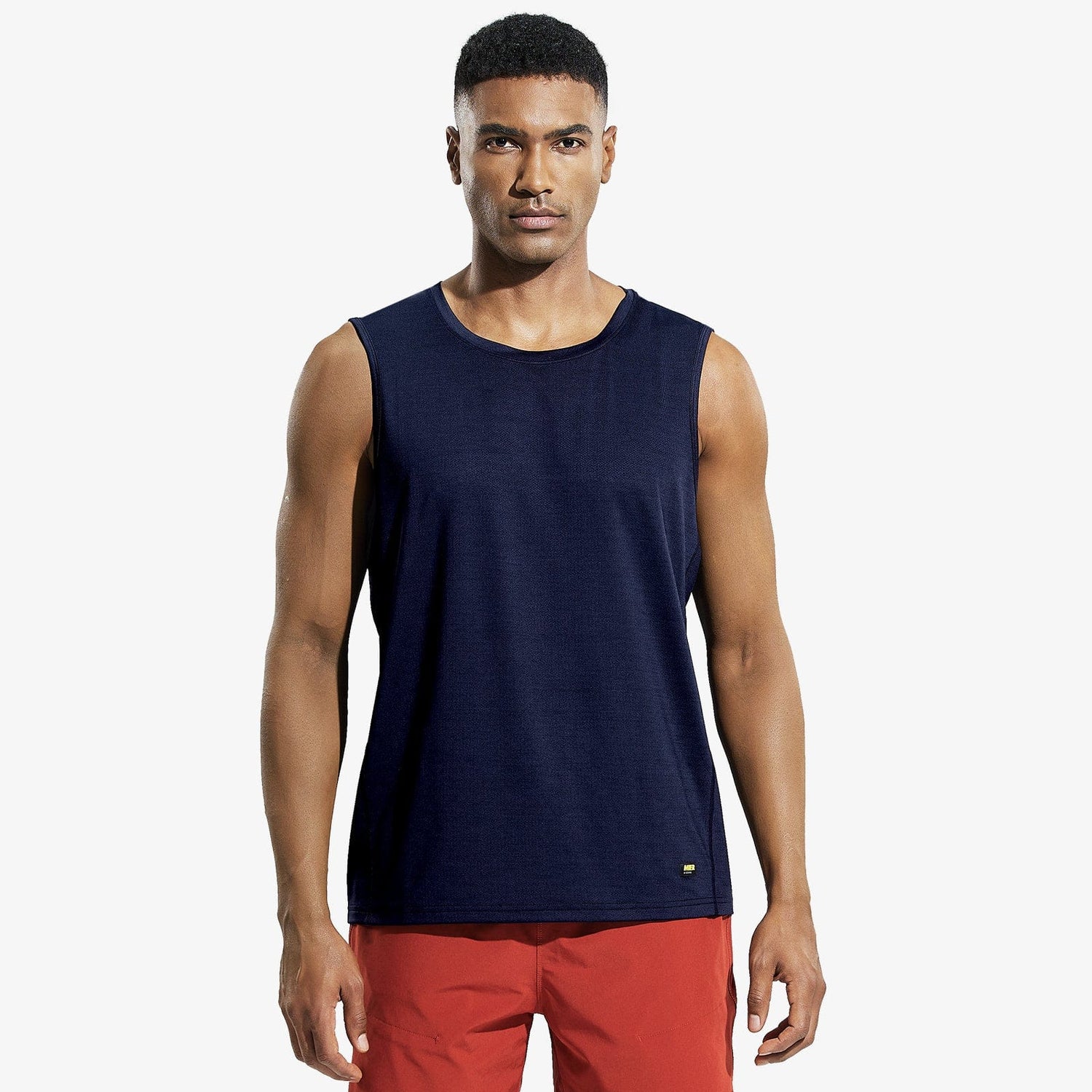 Men’s Sleeveless Tank Top Dry Fit Workout Tee Shirt Men Shirts Dark Blue / S MIER