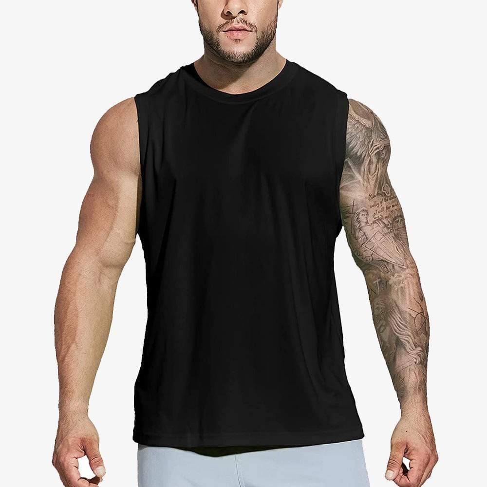 Men Sleeveless Quick Dry Tank Top Tank Top S / Black MIERSPORTS