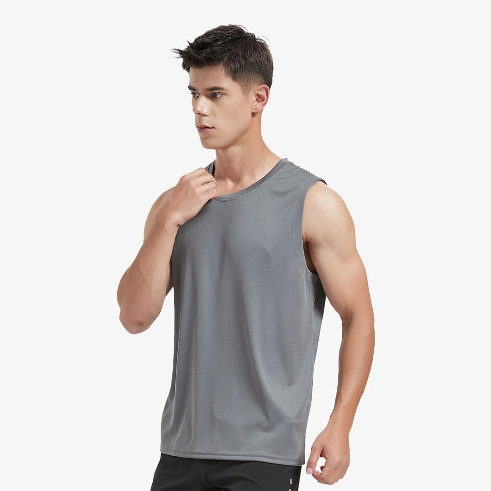 Men Sleeveless Quick Dry Tank Top Tank Top S / Dark Gray MIERSPORTS