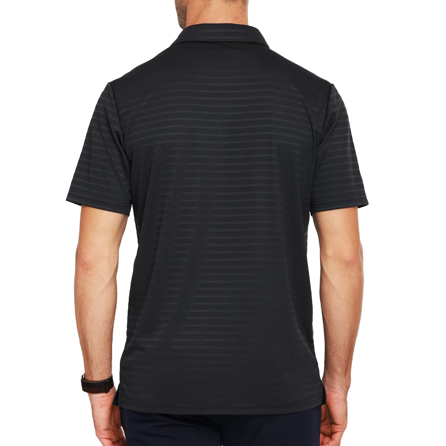 Men Striped Polo Shirts Quick Dry Casual Golf Collared Shirt Men Polo MIER