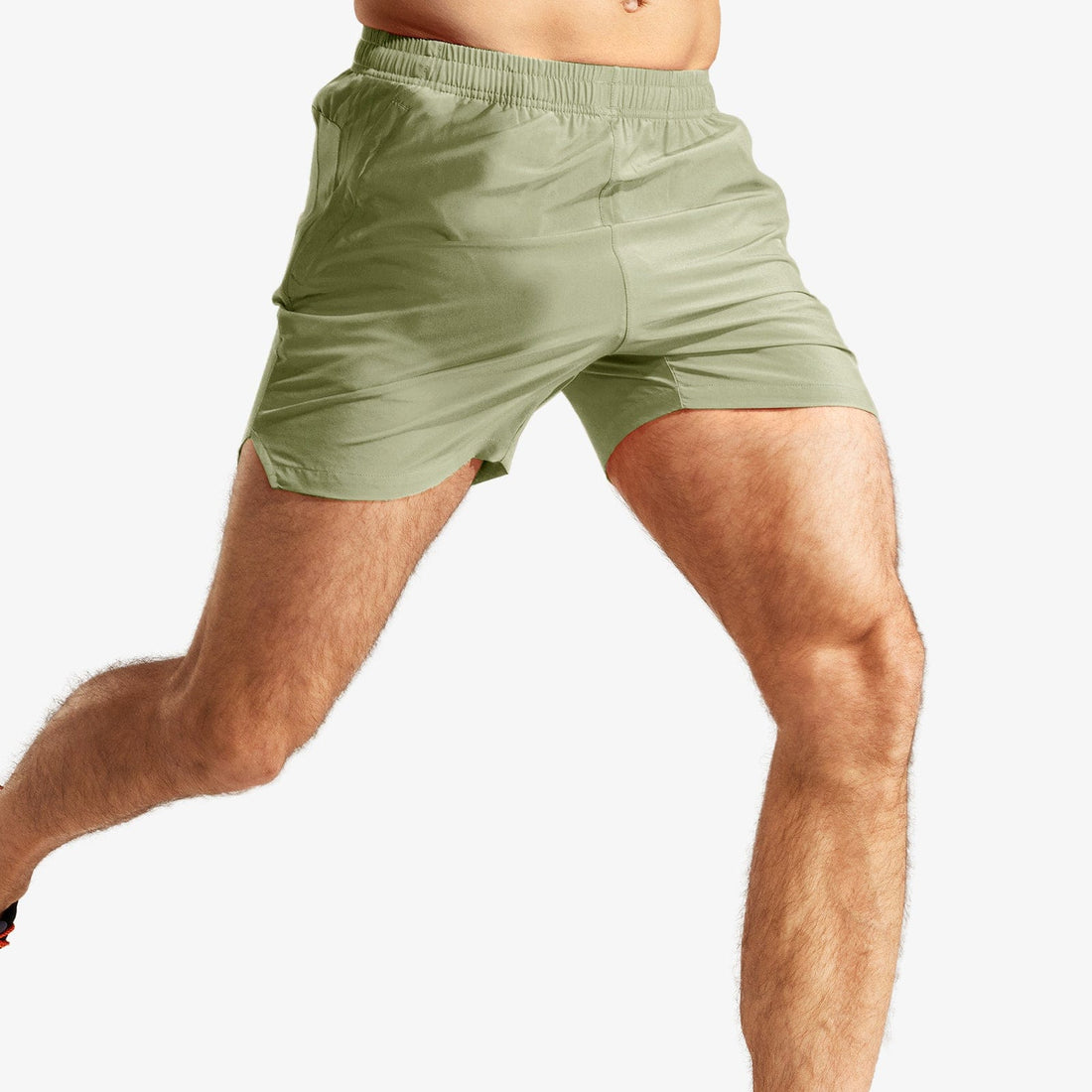 Men Workout 5 Inches Running Shorts with Zipper Pockets Men&